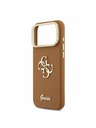 Guess Guess PU Grained 4G Logo Stand Camera Frame Hátsó Tok iPhone 17 Pro Max-hoz Barna