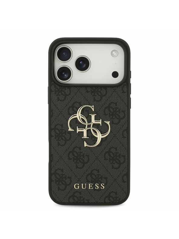 Guess Guess PU 4G Metal Logo Hátsó Tok iPhone 17 Pro Max-hoz Szürke
