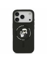 Karl Lagerfeld Karl Lagerfeld Liquid Silicone Karl and Choupette MagSafe Hátsó Tok iPhone 17 Pro Max-hoz Fekete