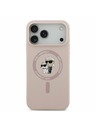 Karl Lagerfeld Karl Lagerfeld Liquid Silicone Karl and Choupette MagSafe Hátsó Tok iPhone 17 Pro Max-hoz Rózsaszín