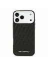 Karl Lagerfeld Karl Lagerfeld Grained PU Repeated Logo MagSafe Hátsó Tok iPhone 17 Pro Max-hoz Fekete