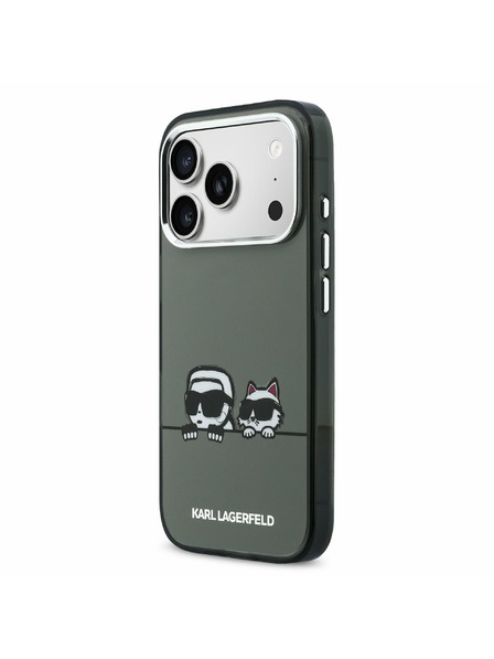 Karl Lagerfeld Karl Lagerfeld IML K&CH Heads Logo MagSafe Hátsó Tok iPhone 17 Pro Max-hoz Fekete