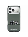Karl Lagerfeld Karl Lagerfeld IML K&CH Heads Logo MagSafe Hátsó Tok iPhone 17 Pro Max-hoz Fekete