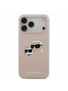 Karl Lagerfeld Karl Lagerfeld Liquid Silicone Double Heads MagSafe Hátsó Tok iPhone 17 Pro Max-hoz Rózsaszín