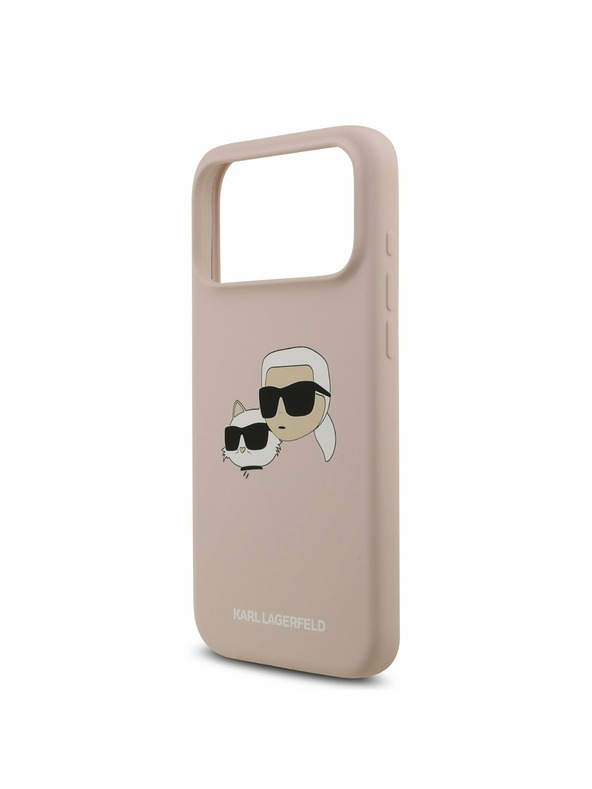 Karl Lagerfeld Karl Lagerfeld Liquid Silicone Double Heads MagSafe Hátsó Tok iPhone 17 Pro Max-hoz Rózsaszín