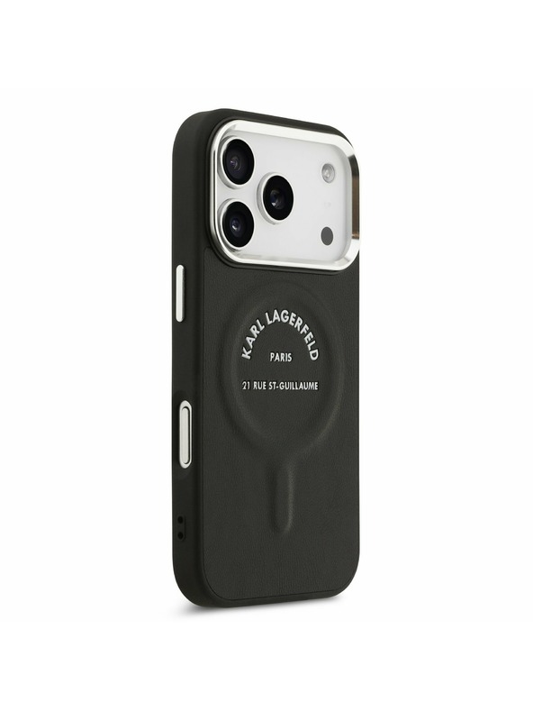 Karl Lagerfeld Karl Lagerfeld PU RSG Logo MagSafe Hátsó Tok iPhone 17 Pro Max-hoz Fekete