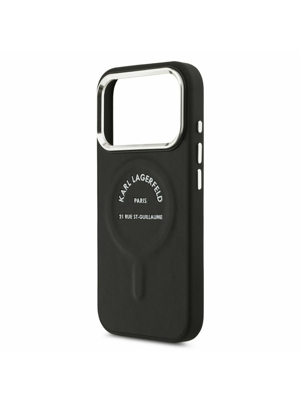 Karl Lagerfeld Karl Lagerfeld PU RSG Logo MagSafe Hátsó Tok iPhone 17 Pro Max-hoz Fekete