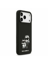 Karl Lagerfeld Karl Lagerfeld Liquid Silicone K&CH Sketch MagSafe Hátsó Tok iPhone 17 Pro Max-hoz Fekete