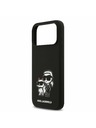 Karl Lagerfeld Karl Lagerfeld Liquid Silicone K&CH Sketch MagSafe Hátsó Tok iPhone 17 Pro Max-hoz Fekete