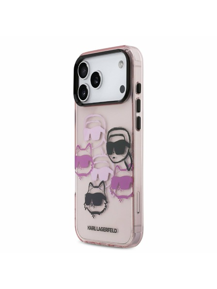Karl Lagerfeld Karl Lagerfeld IML Multi K&CH Heads Hátsó Tok iPhone 17 Pro Max-hoz Rózsaszín