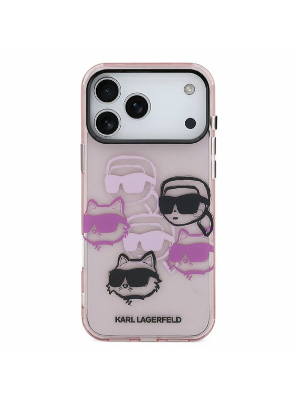Karl Lagerfeld Karl Lagerfeld IML Multi K&CH Heads Hátsó Tok iPhone 17 Pro Max-hoz Rózsaszín