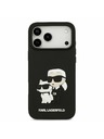 Karl Lagerfeld Karl Lagerfeld 3D Rubber Karl and Choupette Hátsó Tok iPhone 17 Pro Max-hoz Fekete