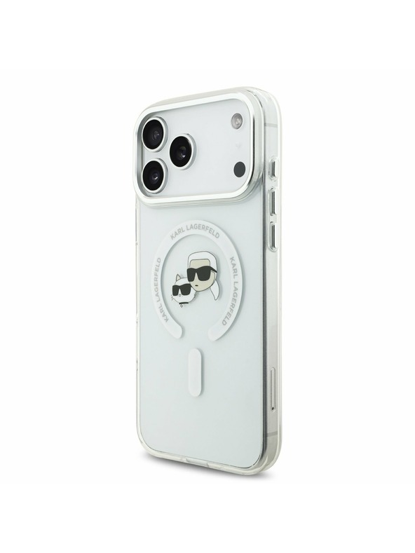 Karl Lagerfeld Karl Lagerfeld IML K&CH Heads Metal Frame MagSafe Hátsó Tok iPhone 17 Pro Max-hoz Átlátszó