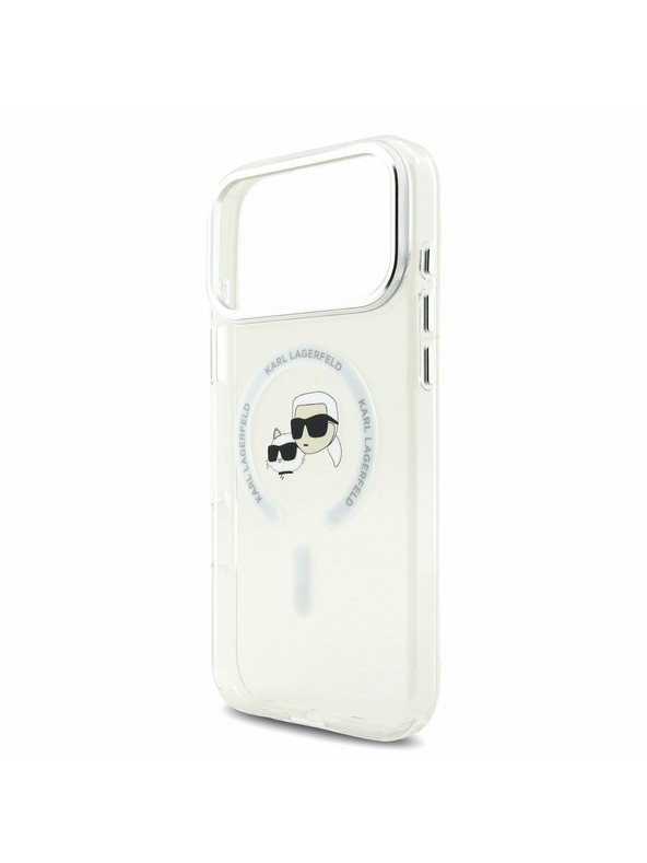 Karl Lagerfeld Karl Lagerfeld IML K&CH Heads Metal Frame MagSafe Hátsó Tok iPhone 17 Pro Max-hoz Átlátszó