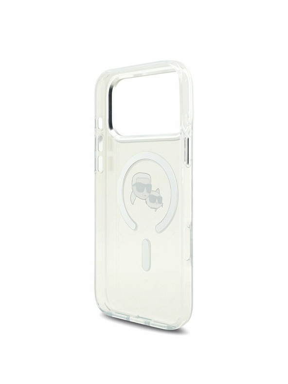 Karl Lagerfeld Karl Lagerfeld IML K&CH Heads Metal Frame MagSafe Hátsó Tok iPhone 17 Pro Max-hoz Átlátszó