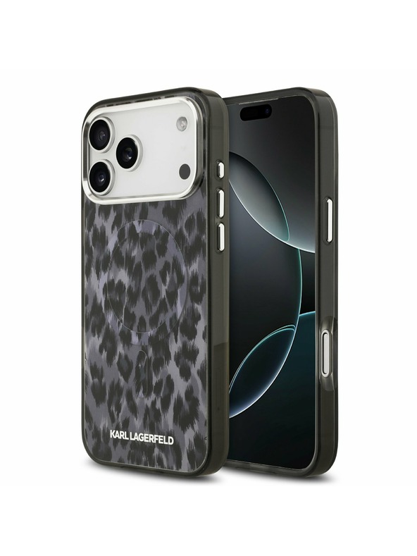 Karl Lagerfeld Karl Lagerfeld IML Leopard MagSafe Hátsó Tok iPhone 17 Pro Max-hoz Szürke