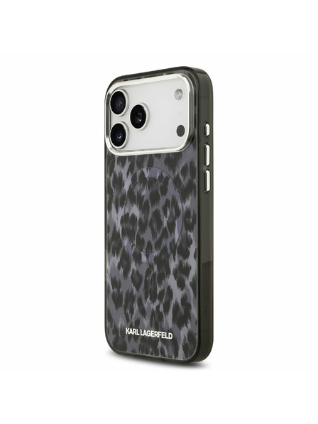 Karl Lagerfeld Karl Lagerfeld IML Leopard MagSafe Hátsó Tok iPhone 17 Pro Max-hoz Szürke