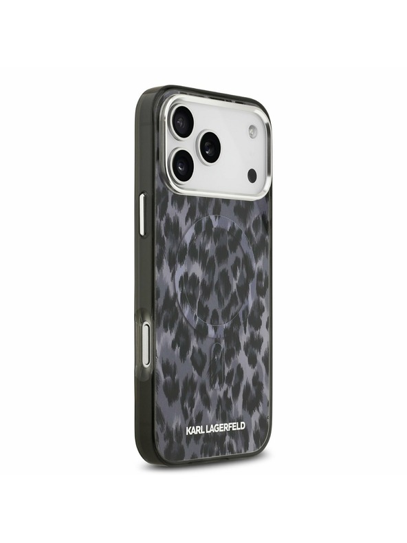 Karl Lagerfeld Karl Lagerfeld IML Leopard MagSafe Hátsó Tok iPhone 17 Pro Max-hoz Szürke