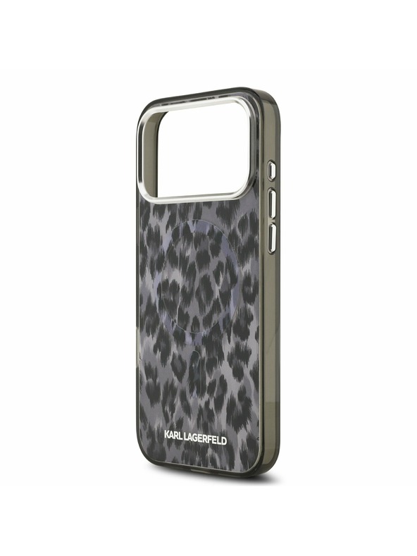 Karl Lagerfeld Karl Lagerfeld IML Leopard MagSafe Hátsó Tok iPhone 17 Pro Max-hoz Szürke