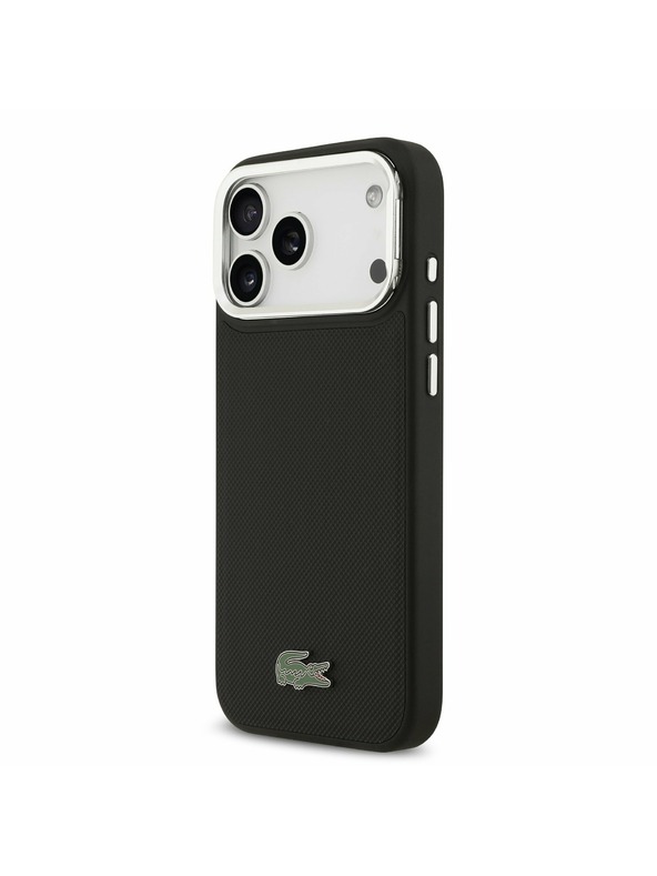 Lacoste Lacoste Iconic Petit Pique Camera Stand MagSafe Hátsó Tok iPhone 17 Pro Max-hoz Fekete