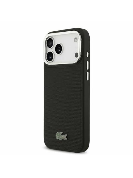 Lacoste Lacoste Iconic Petit Pique Camera Stand MagSafe Hátsó Tok iPhone 17 Pro Max-hoz Fekete