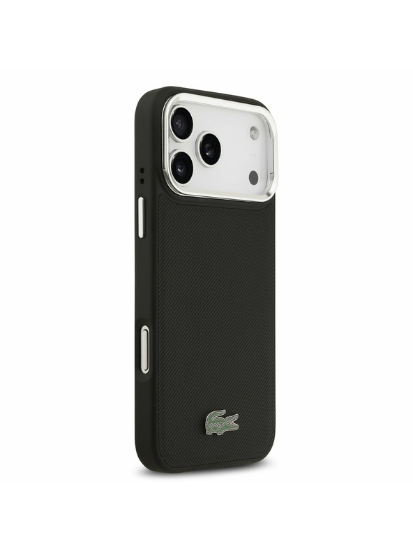 Lacoste Lacoste Iconic Petit Pique Camera Stand MagSafe Hátsó Tok iPhone 17 Pro Max-hoz Fekete