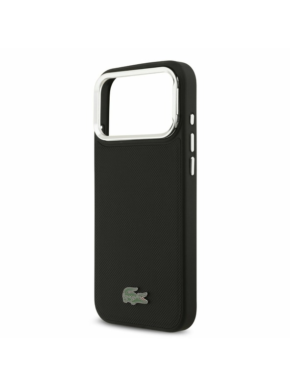 Lacoste Lacoste Iconic Petit Pique Camera Stand MagSafe Hátsó Tok iPhone 17 Pro Max-hoz Fekete
