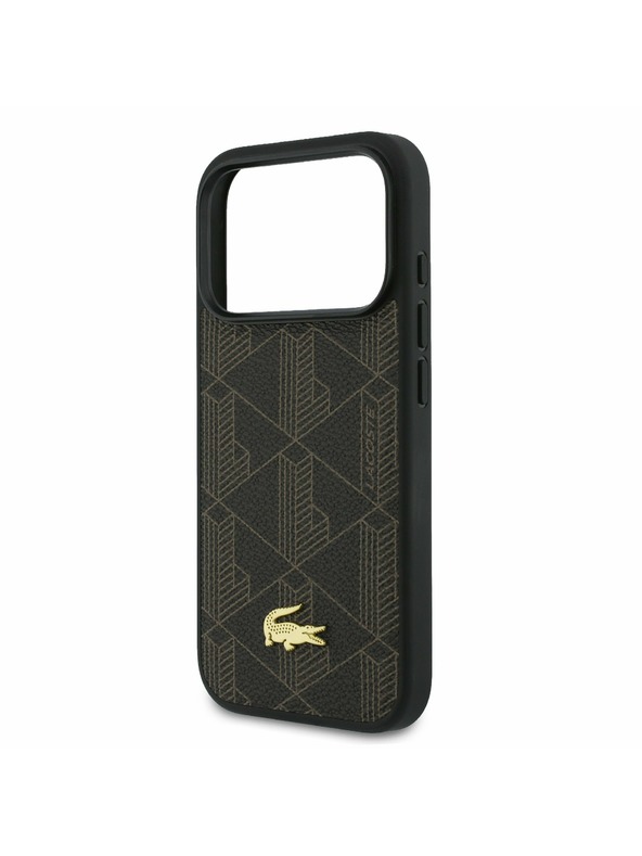 Lacoste Lacoste PVC Blend MagSafe Hátsó Tok + Pénztárca iPhone 17 Pro Max-hoz Barna