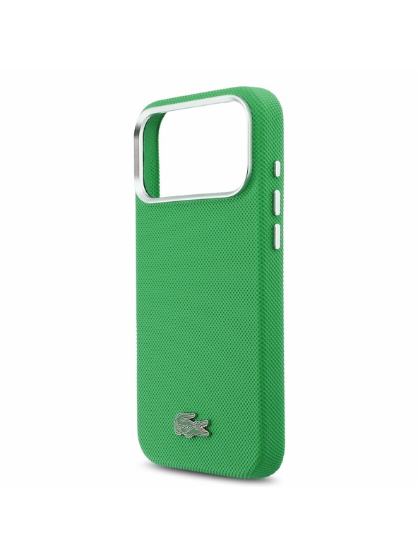 Lacoste Lacoste PVC Iconic Petit Pique Metal Logo MagSafe Hátsó Tok iPhone 17 Pro Max-hoz Zöld