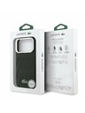 Lacoste Lacoste PVC Iconic Petit Pique Metal Logo MagSafe Hátlap iPhone 17 Pro Max Fekete