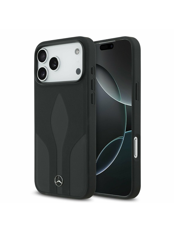 Mercedes Mercedes Bőr The Move MagSafe Hátlap iPhone 17 Pro Max Fekete