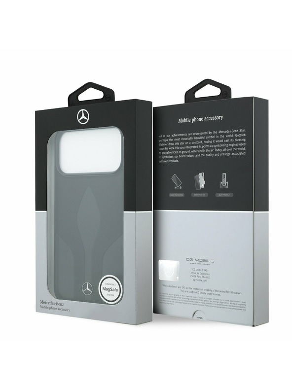 Mercedes Mercedes Bőr The Move MagSafe Hátlap iPhone 17 Pro Max Fekete