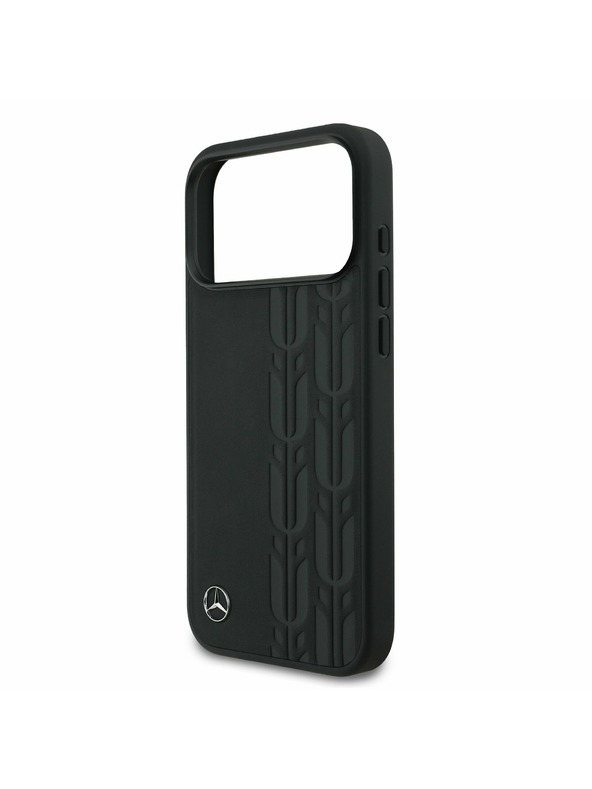 Mercedes Mercedes Bőr Babérkoszorú MagSafe Hátlap iPhone 17 Pro Max Fekete