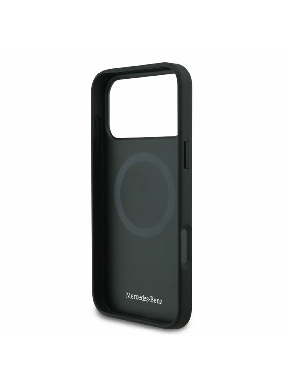 Mercedes Mercedes Bőr Babérkoszorú MagSafe Hátlap iPhone 17 Pro Max Fekete