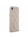 Guess Guess PU 4G Strass Háromszög Metal Logo Hátlap iPhone 16e/17e Rózsaszín