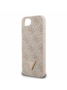 Guess Guess PU 4G Strass Háromszög Metal Logo Hátlap iPhone 16e/17e Rózsaszín
