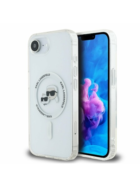 Karl Lagerfeld Karl Lagerfeld IML K&CH Fejek Metal Keret MagSafe Hátlap iPhone 16e/17e Átlátszó