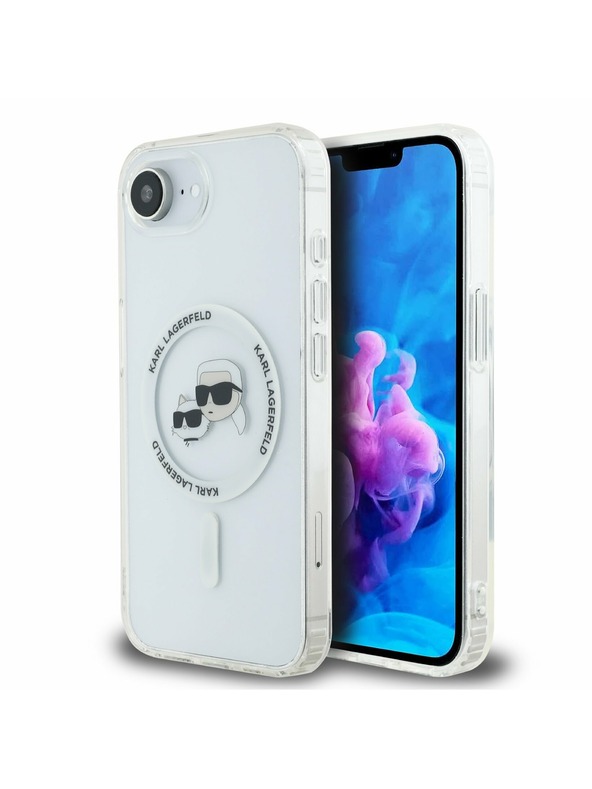 Karl Lagerfeld Karl Lagerfeld IML K&CH Fejek Metal Keret MagSafe Hátlap iPhone 16e/17e Átlátszó