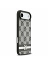 DKNY DKNY PU Bőr Kockás Minta és Csík Hátlap iPhone Air Fekete