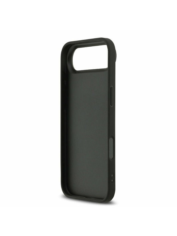 DKNY DKNY PU Bőr Kockás Minta és Csík Hátlap iPhone Air Fekete