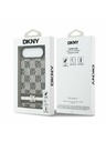 DKNY DKNY PU Bőr Kockás Minta és Csík Hátlap iPhone Air Fekete