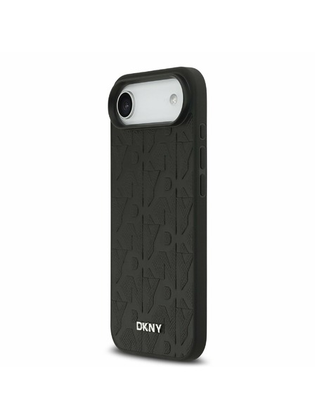 DKNY DKNY PU Bőr Rács Minta Magsafe Hátlap iPhone Air Fekete