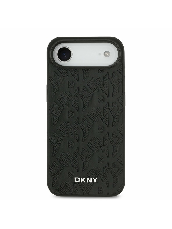 DKNY DKNY PU Bőr Rács Minta Magsafe Hátlap iPhone Air Fekete
