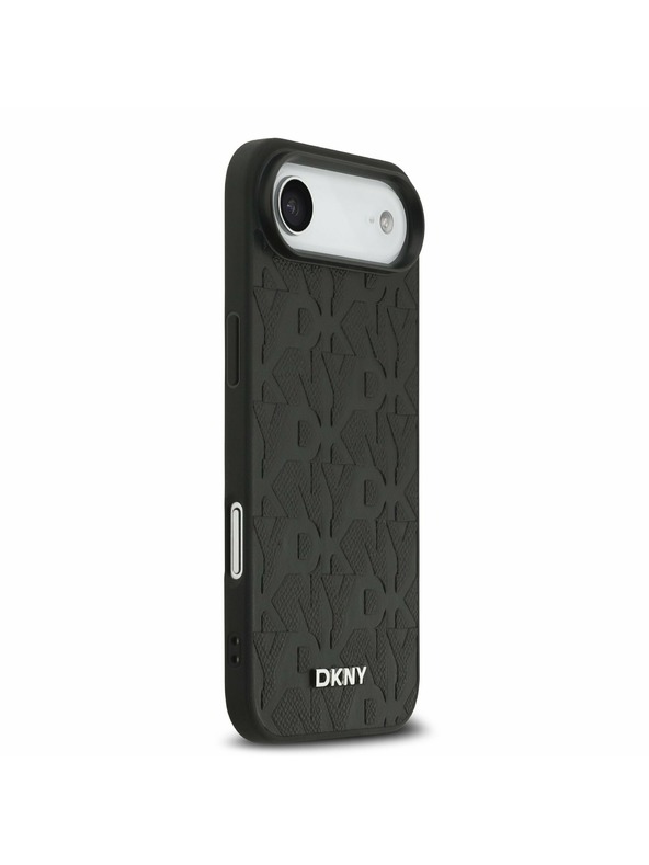 DKNY DKNY PU Bőr Rács Minta Magsafe Hátlap iPhone Air Fekete