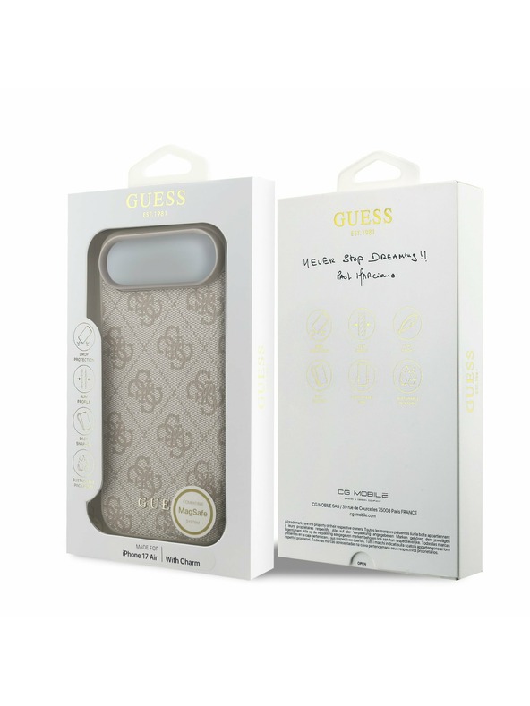 Guess Guess 4G Charm MagSafe Hátlap iPhone Air Tone on Tone Rózsaszín