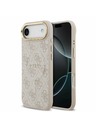 Guess Guess PU Bőr 4G Arany Keret MagSafe Hátlap iPhone Air Rózsaszín
