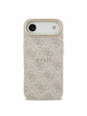 Guess Guess PU Bőr 4G Arany Keret MagSafe Hátlap iPhone Air Rózsaszín
