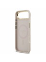 Guess Guess PU Bőr 4G Arany Keret MagSafe Hátlap iPhone Air Rózsaszín