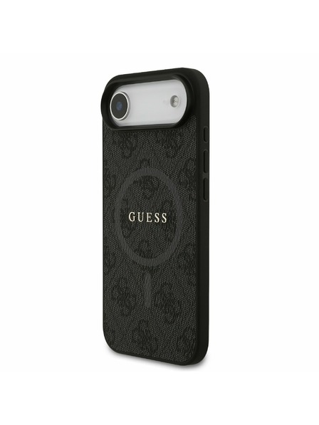 Guess Guess PU Bőr 4G Színes Gyűrű MagSafe Hátlap iPhone Air Fekete