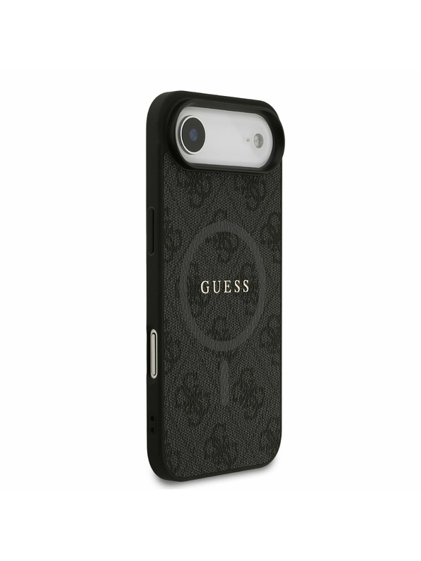 Guess Guess PU Bőr 4G Színes Gyűrű MagSafe Hátlap iPhone Air Fekete